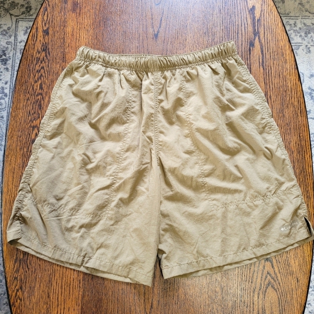 Columbia Tan Nylon Swimming Trunks Size Men's Medium